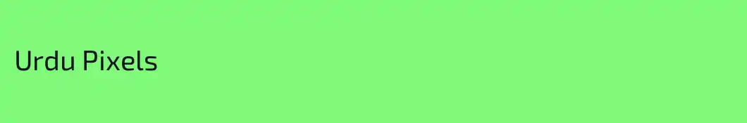 Urdu Pixels